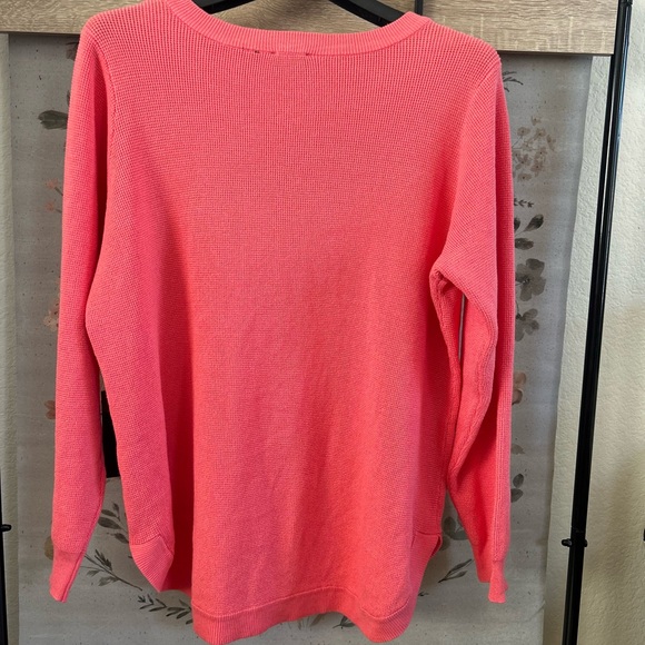 Cyrus Vibrant Peachy Knit Sweater - Picture 7 of 9